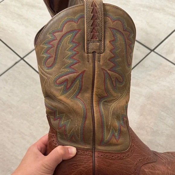 Ariat Brown and Tan Cowboy Boots - Picture 5 of 5